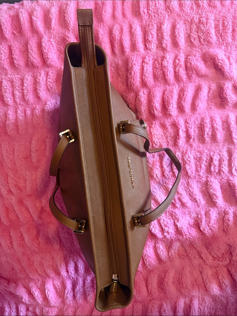 Michael Kors Brown Leather Tote Bag